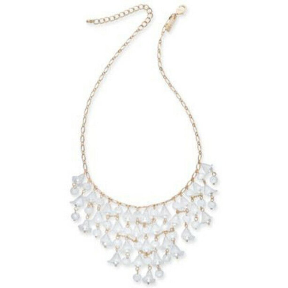 New Inc Bead & Imitation Pearl Flower Statement